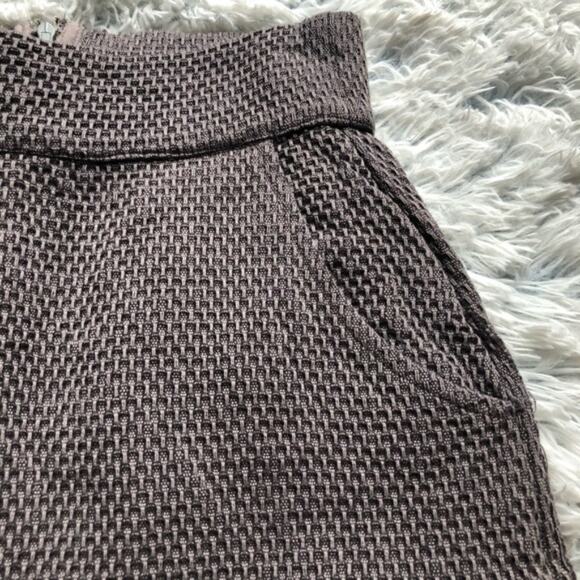 Ethos Paris Gray Woven Knee Length 100% cotton Pencil Skirt - Picture 5 of 8